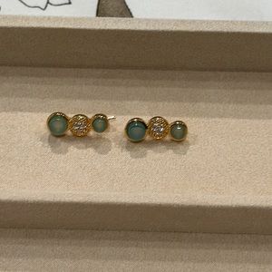 Marcia Moran blue agate earrings